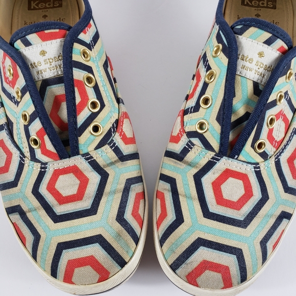 Kate Spade Keds in graphic print size 8 - Picture 6 of 7